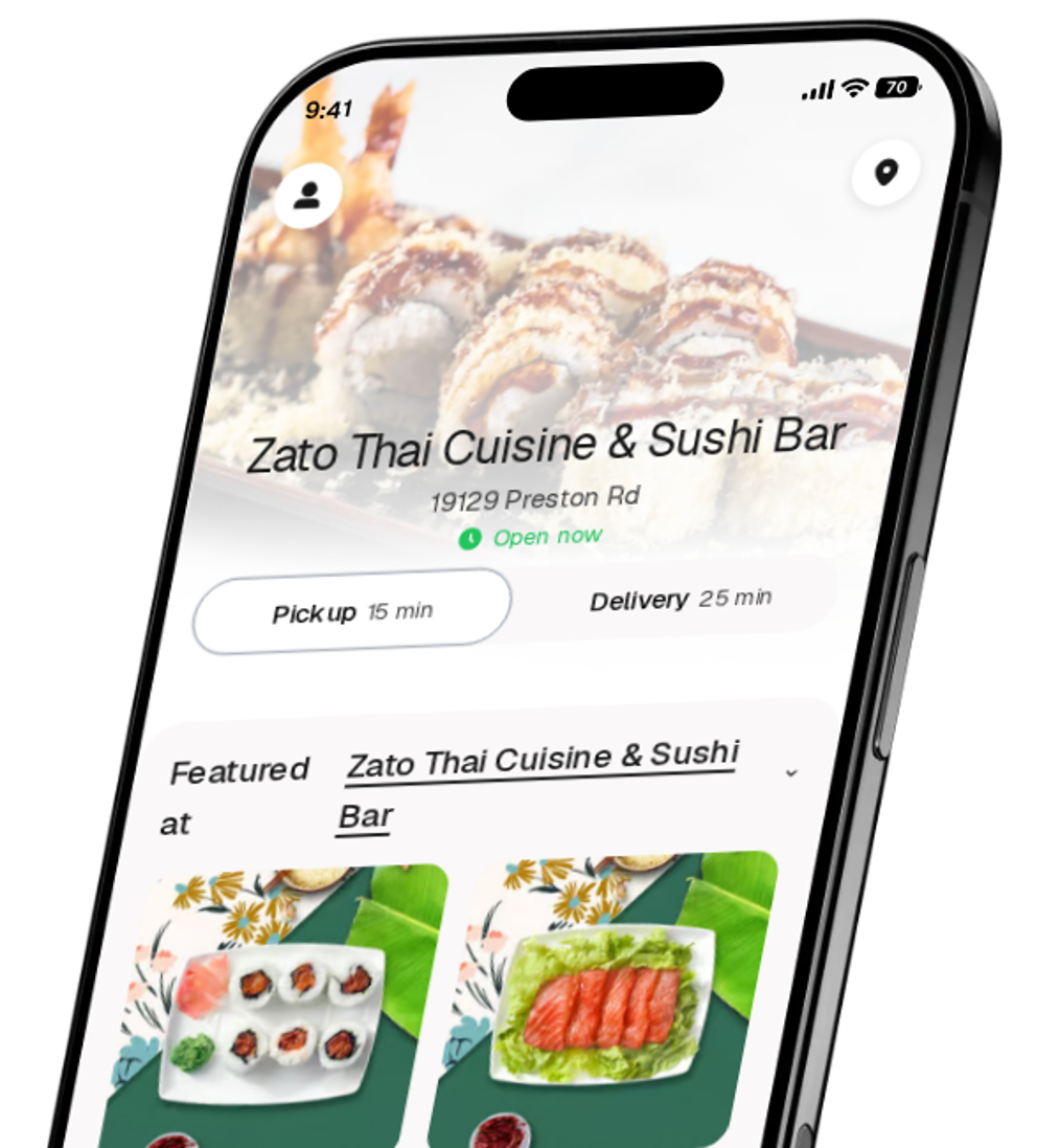 Zato Thai Cuisine & Sushi Bar app preview